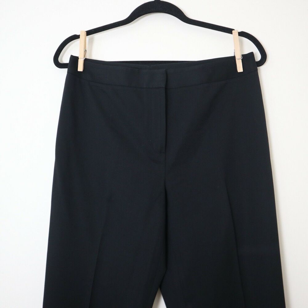 Lafayette 148 New York 30" Waist Menswear Wool-Blend Trouser Pant Black - Picture 3 of 12